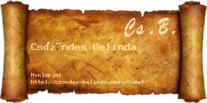 Csöndes Belinda névjegykártya